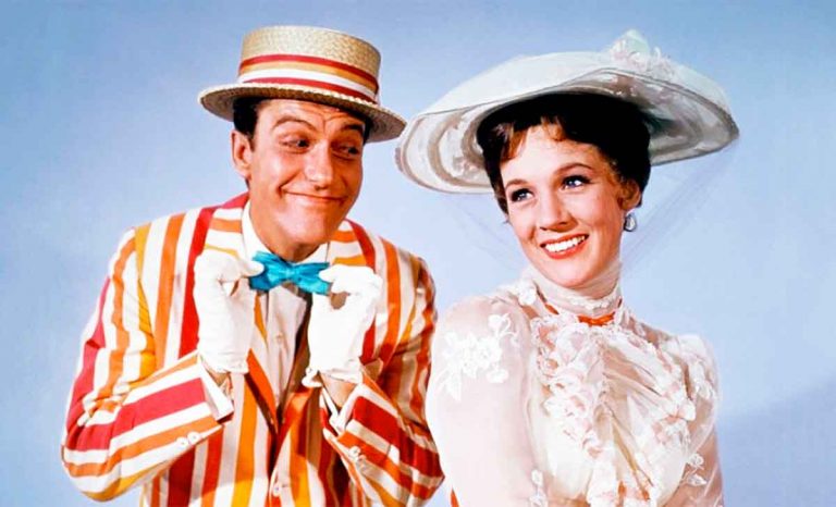 Dick Van Dyke y Julie Andrews como Bert y Mary Poppins
