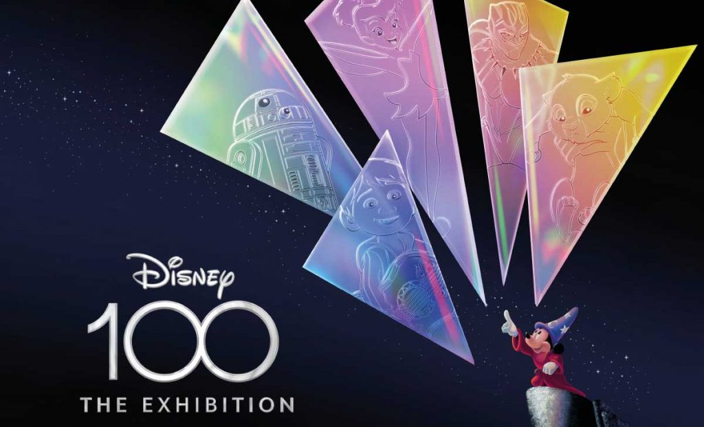 Cartel promocional de la exposición Disney100: The exhibition