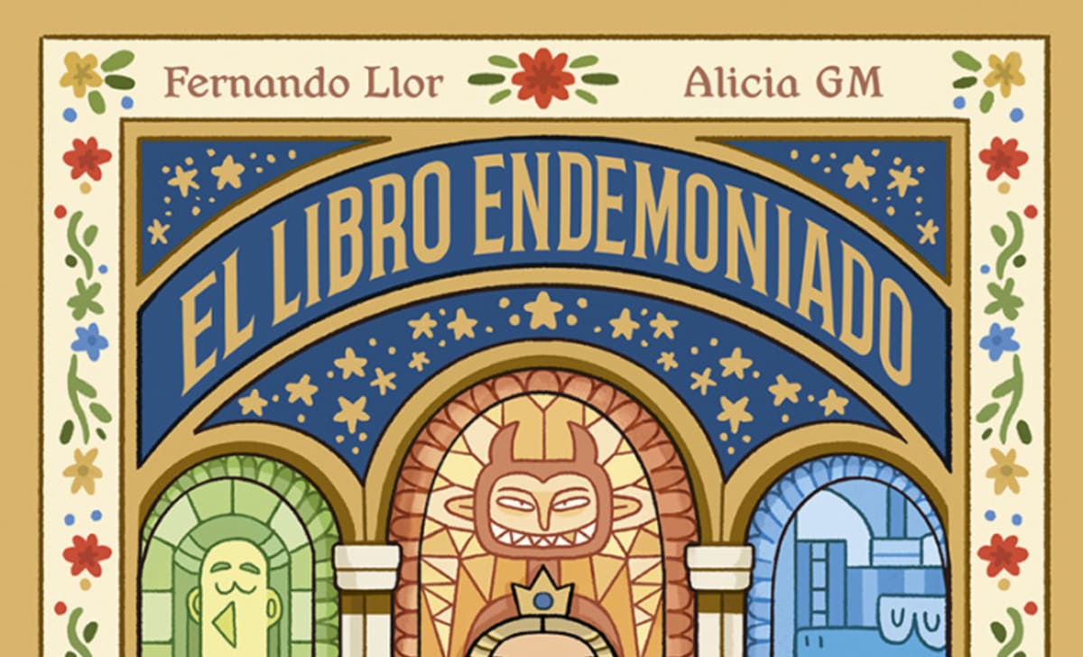 Fragmento de portada de El libro endemoniado. Créditos: Norma editorial.