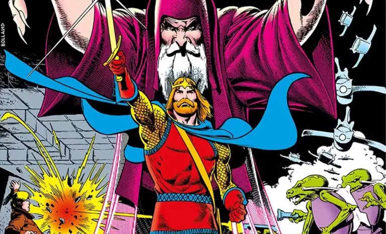 El Rey Arturo y Merlín en Camelot 3000. Créditos: Panini/DC