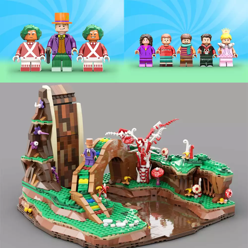 El set de Willy Wonka de LEGO en su diseño original. Créditos: Roberto Ceruti con el set de Willy Wonka de LEGO. Créditos: Roberto Ceruti