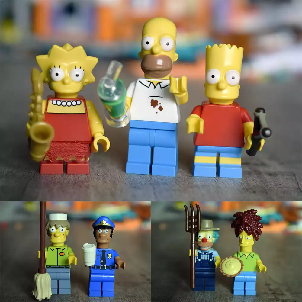 Minifiguras de Los Simpson. Créditos: docpastor.com - Amamos la Cultura Pop