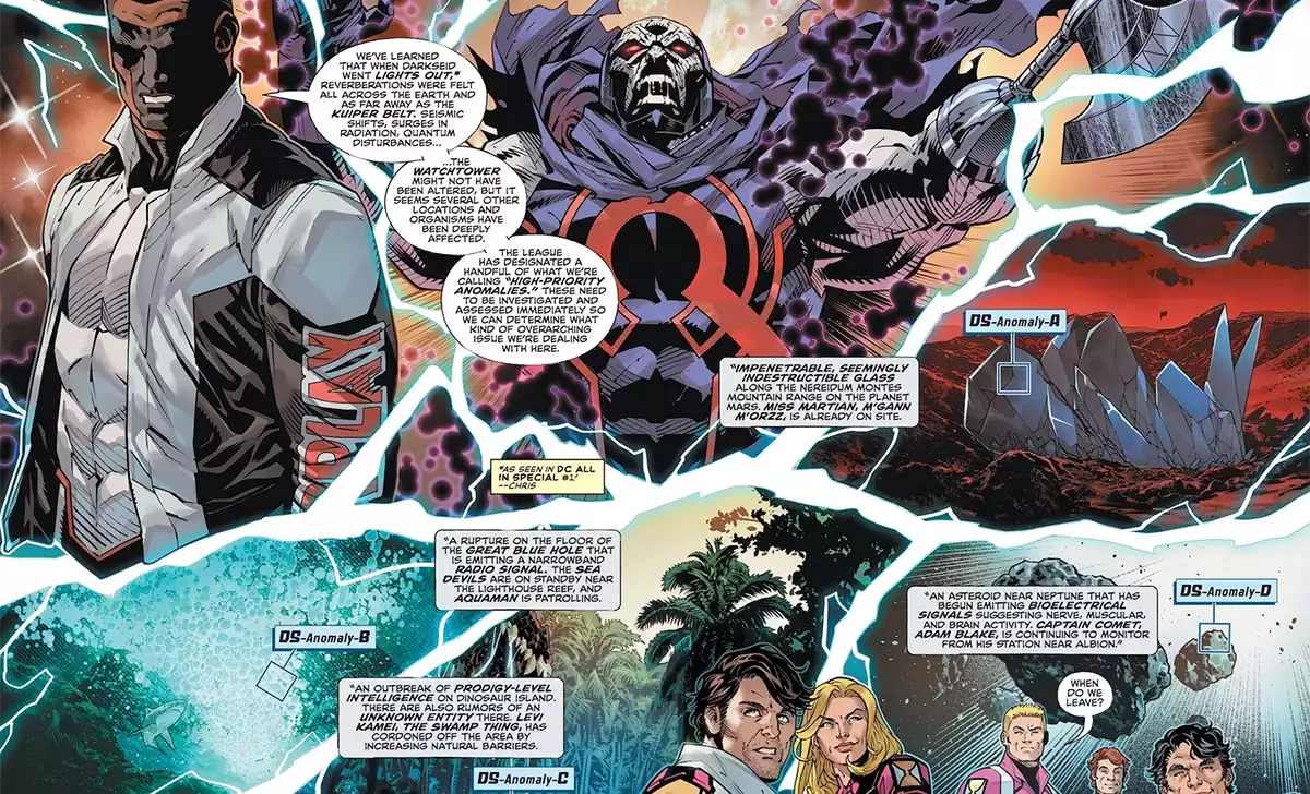 Página interior de los Investigadores de lo desconocido. Créditos: Panini/DC