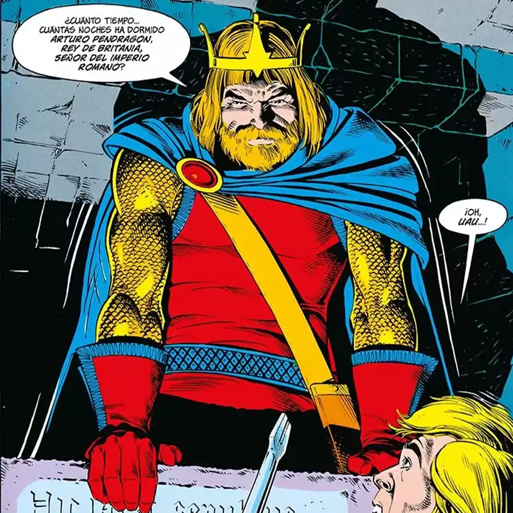 Primera aparición del Rey Arturo en Camelot 3000. Créditos: Panini/DC