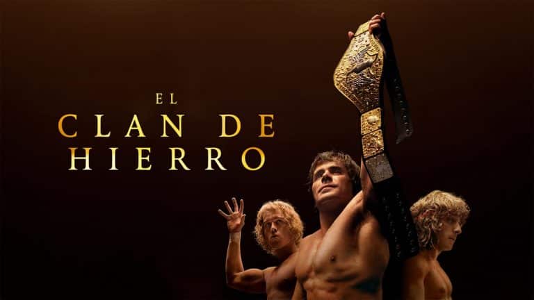 Cartel promocional de 'El clan de hierro' (2023). Créditos: BBC Film, Access Entertainment, House Productions, A24.