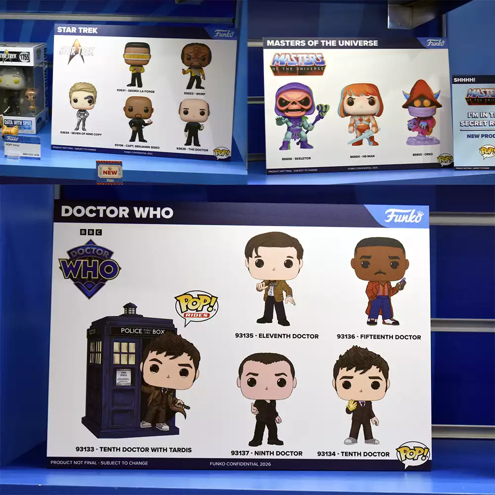 Algunos productos anunciados para el 2026 de Funko Pop! Créditos: docpastor.com