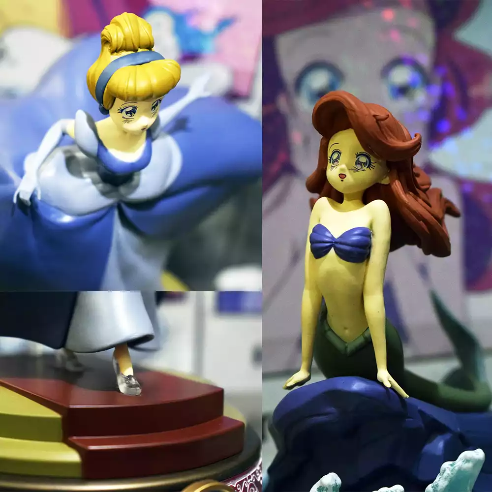 Cenicienta y La sirenita en Iron Studios. Créditos: docpastor.com