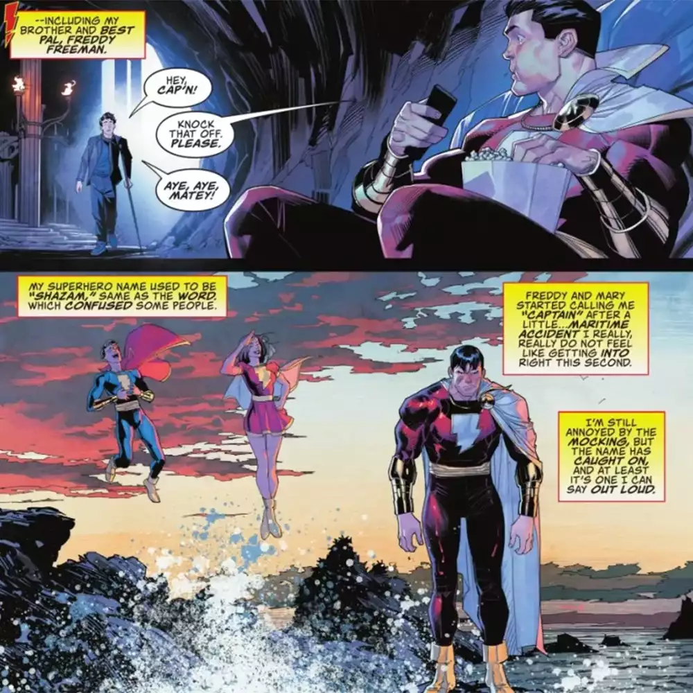 De Shazam a El Capitán. Créditos: Panini/DC