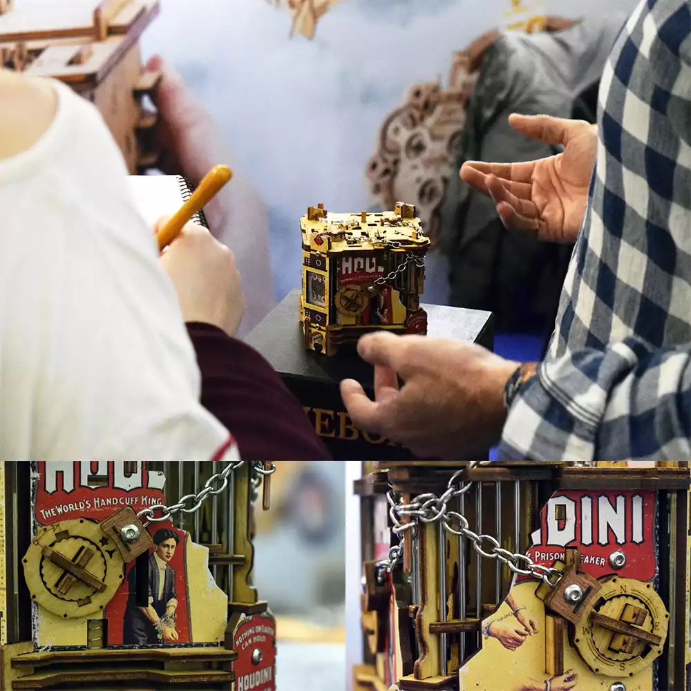 Detalles de la caja de Houdini de IDventure. Créditos: docpastor.com