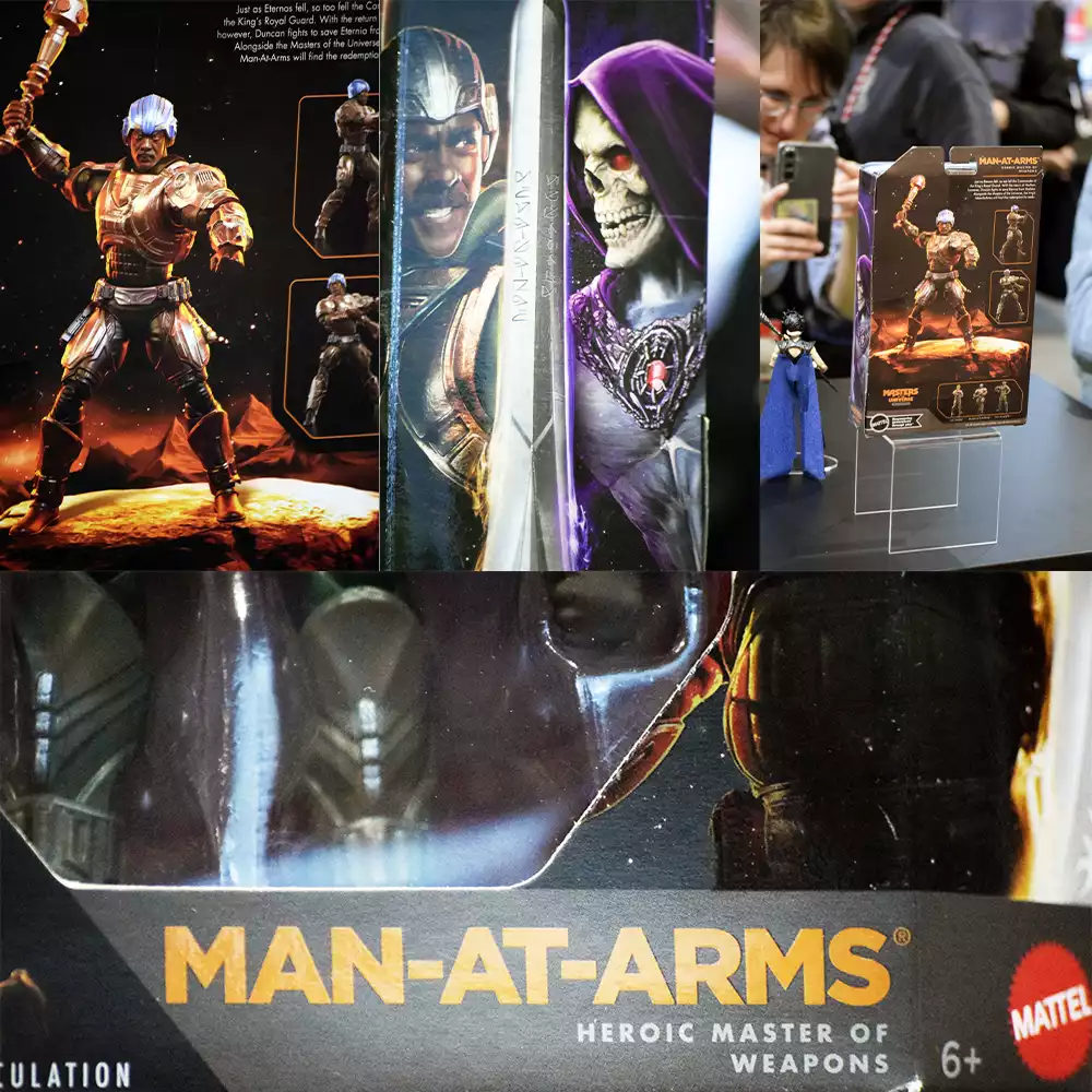 Detalles del blíster de Man-At-Arms de Masters del Universo, película de 2026. Créditos: docpastor.com