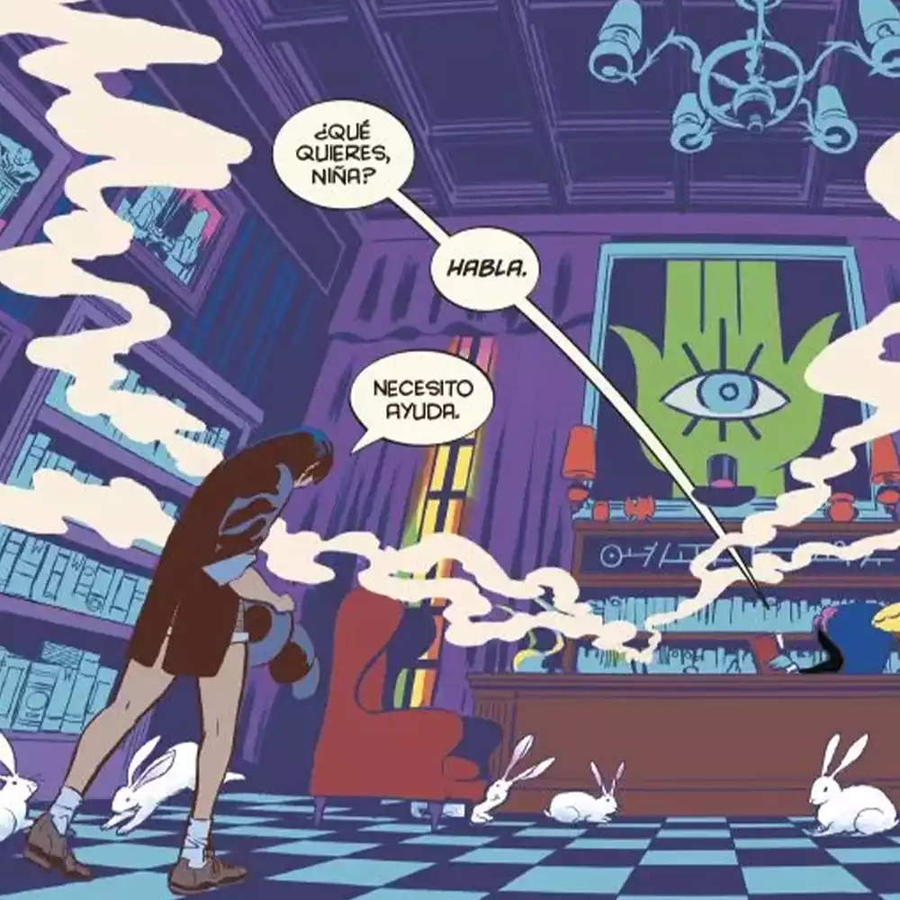 El arte de Javier Rodríguez en Abajo la sala. Créditos: DC/Panini