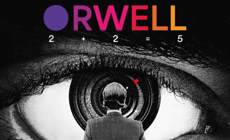 Cartel de Orwell 2+2=5. Créditos: Caramel Films.