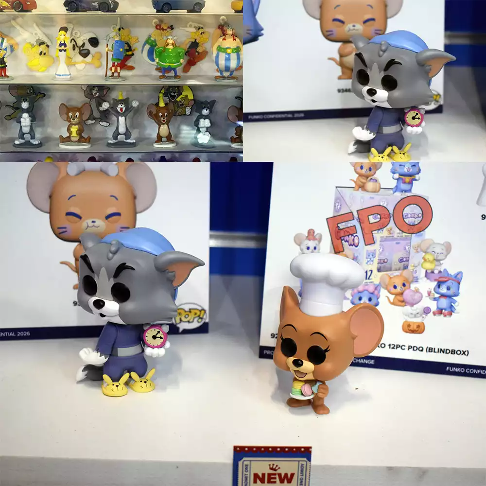 Tom y Jerry, con los personajes de Astérix, de Funko Pop! y de Leoni. Créditos: docpastor.com