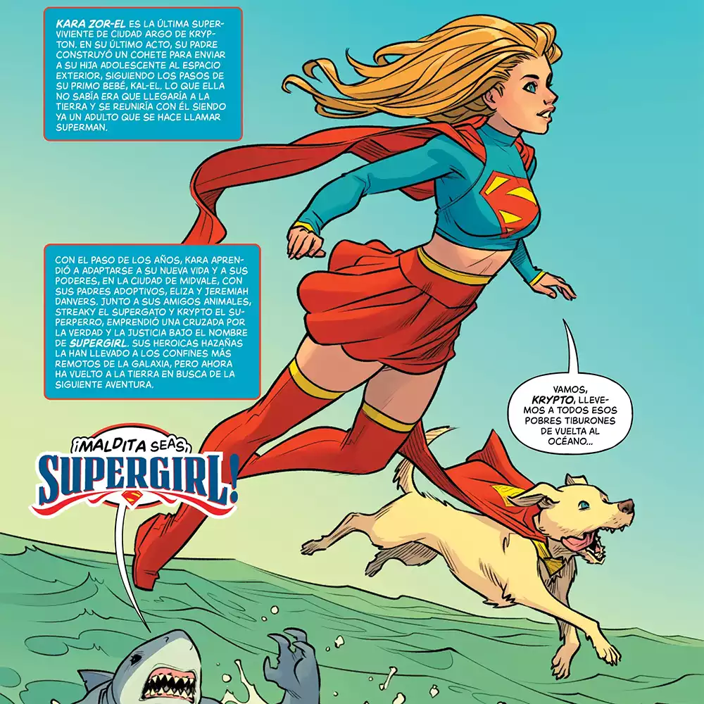 La fantástica Supergirl de Sophie Campbell y Tamra Bonvillain. Créditos: Panini/DC