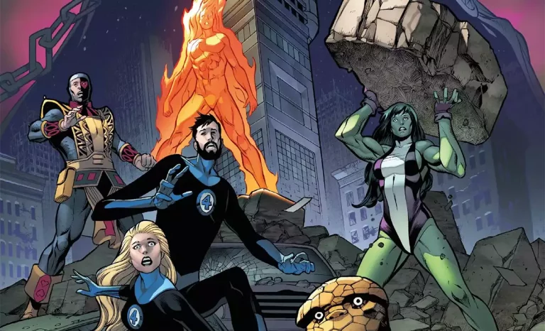 Los Cuatro Fantásticos en la Guerra de Cuentas. Créditos: Marvel/Panini