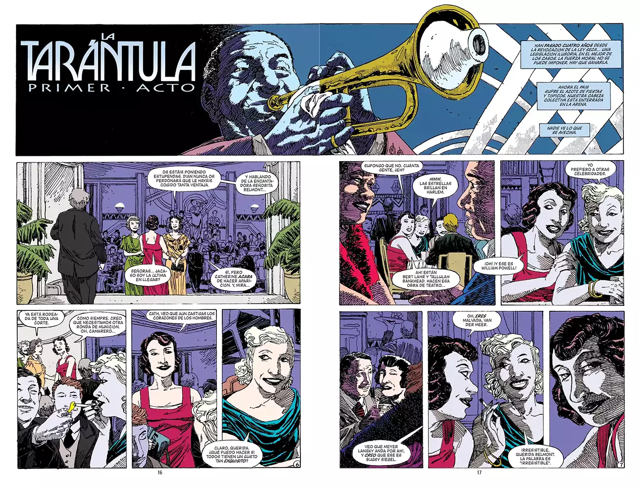 Página doble de Sandman Mystery Theatre. Créditos: Panini/DC