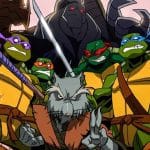 Imagen promocional de Las tortugas ninja (2003) con Splinter, al que sin duda hacen regalos el Día del Padre. Créditos: Nickelodeon / Paramount