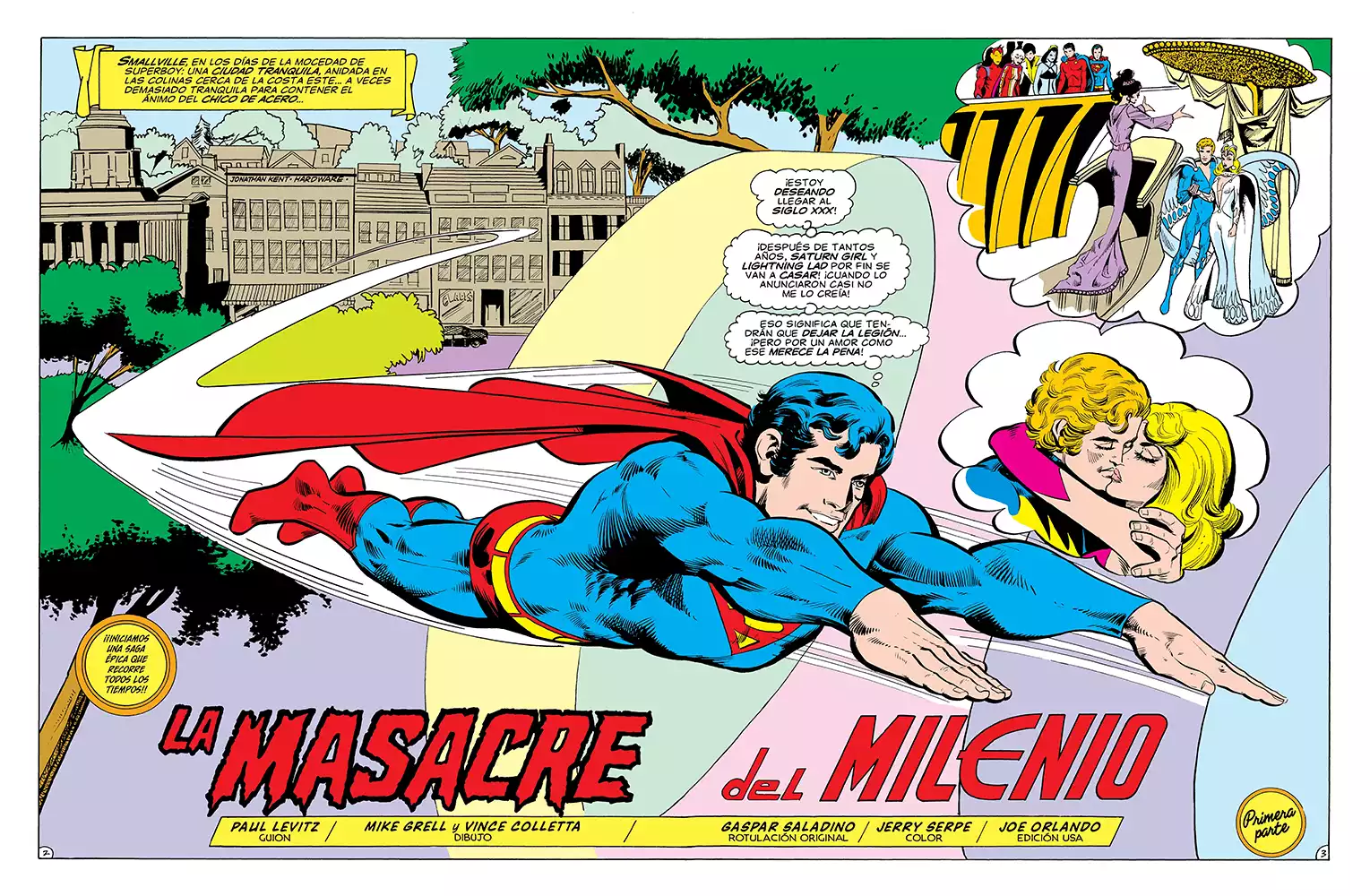 Arte de Superboy y la Legión de superhéroes. Créditos: DC/Panini