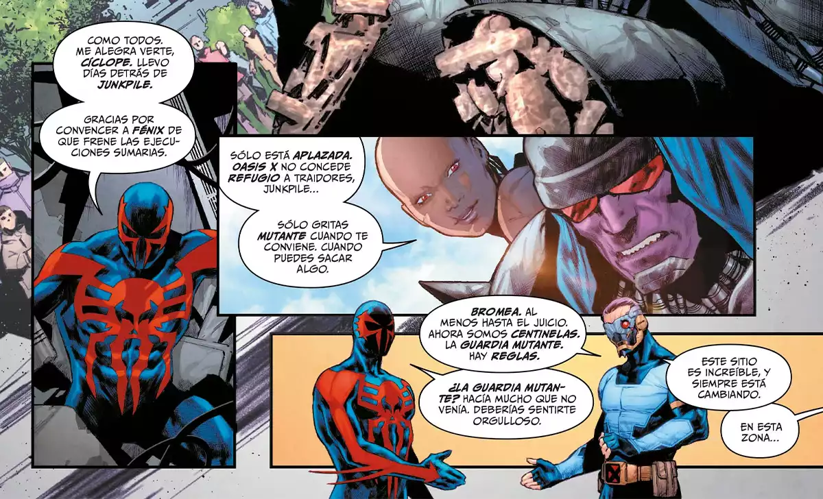 El Spiderman y los X-Men de 2099. Créditos: Marvel/Panini