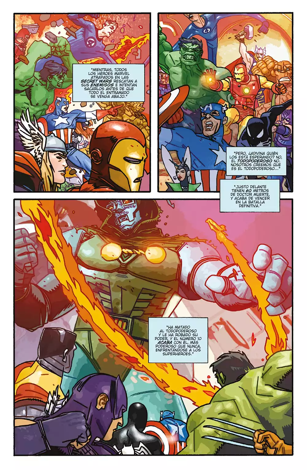 Las Secret Wars vistas en 1985. Créditos: Marvel/Panini