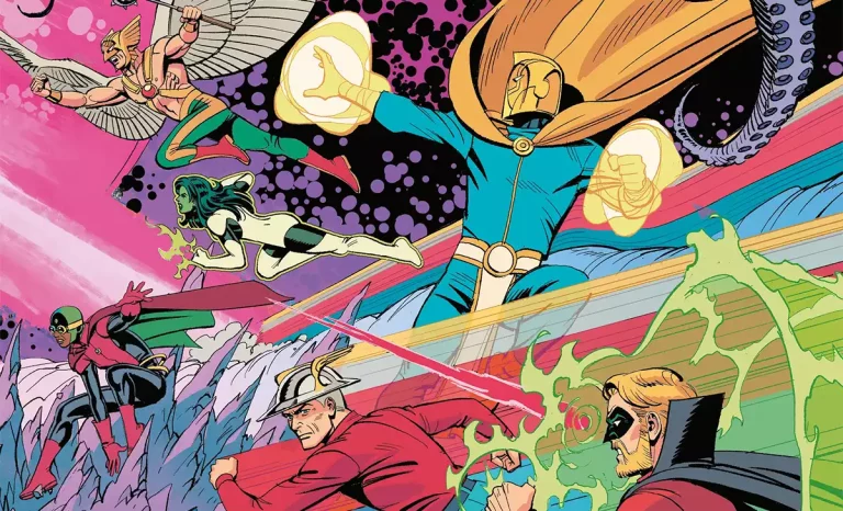 La JSA en el número 4 de su etapa con Jeff Lemire. Créditos: Panini/DC