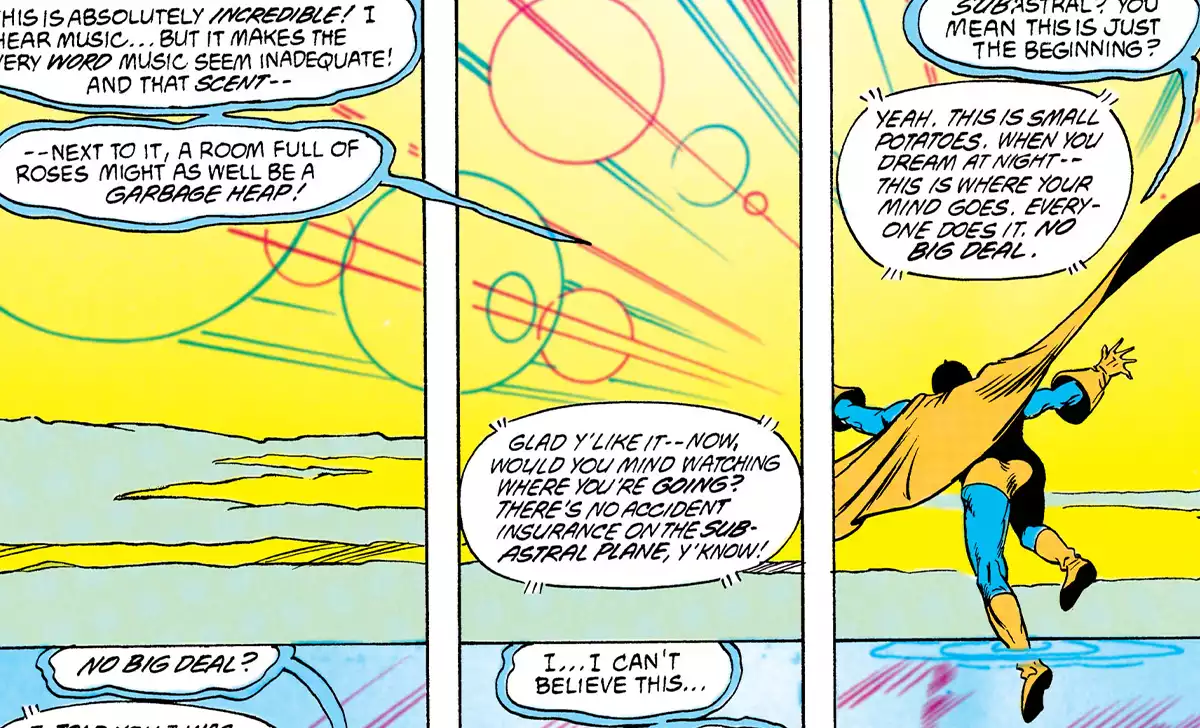 Viñetas del Doctor Fate en la era de J.M. DeMatteis. Créditos: Panini/DC