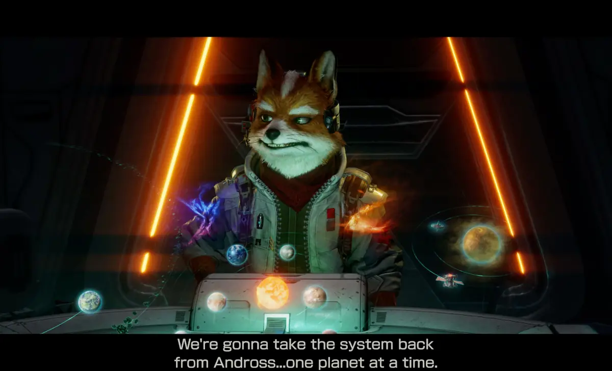 Fox McCloud en el vieojuego Star Fox para Switch 2. Créditos: Nintendo