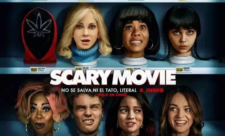 Detalle del póster de Scary Movie (2026). Créditos: Paramount Pictures