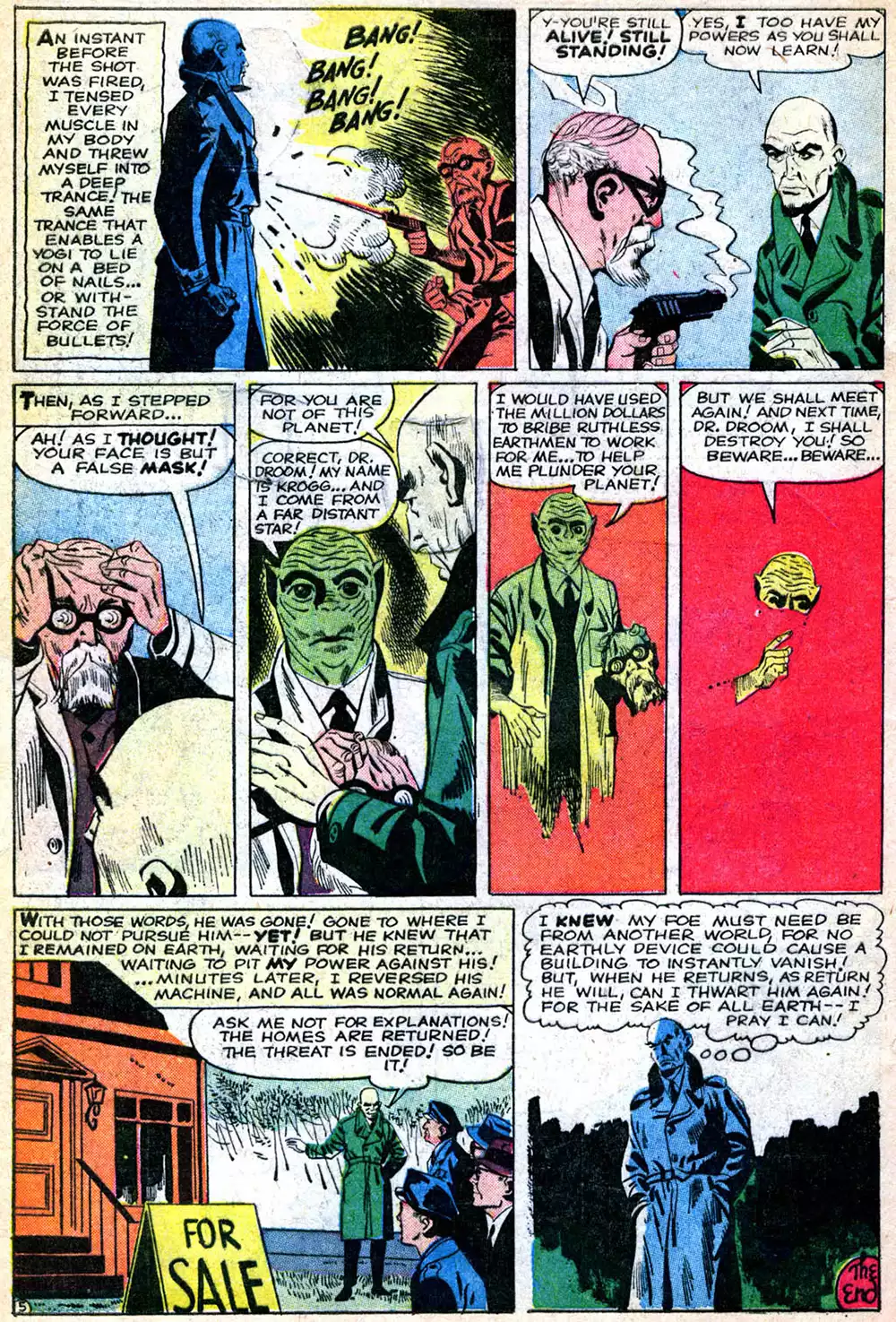 Página del Doctor Droom de su edición original. Créditos: Marvel/Panini
