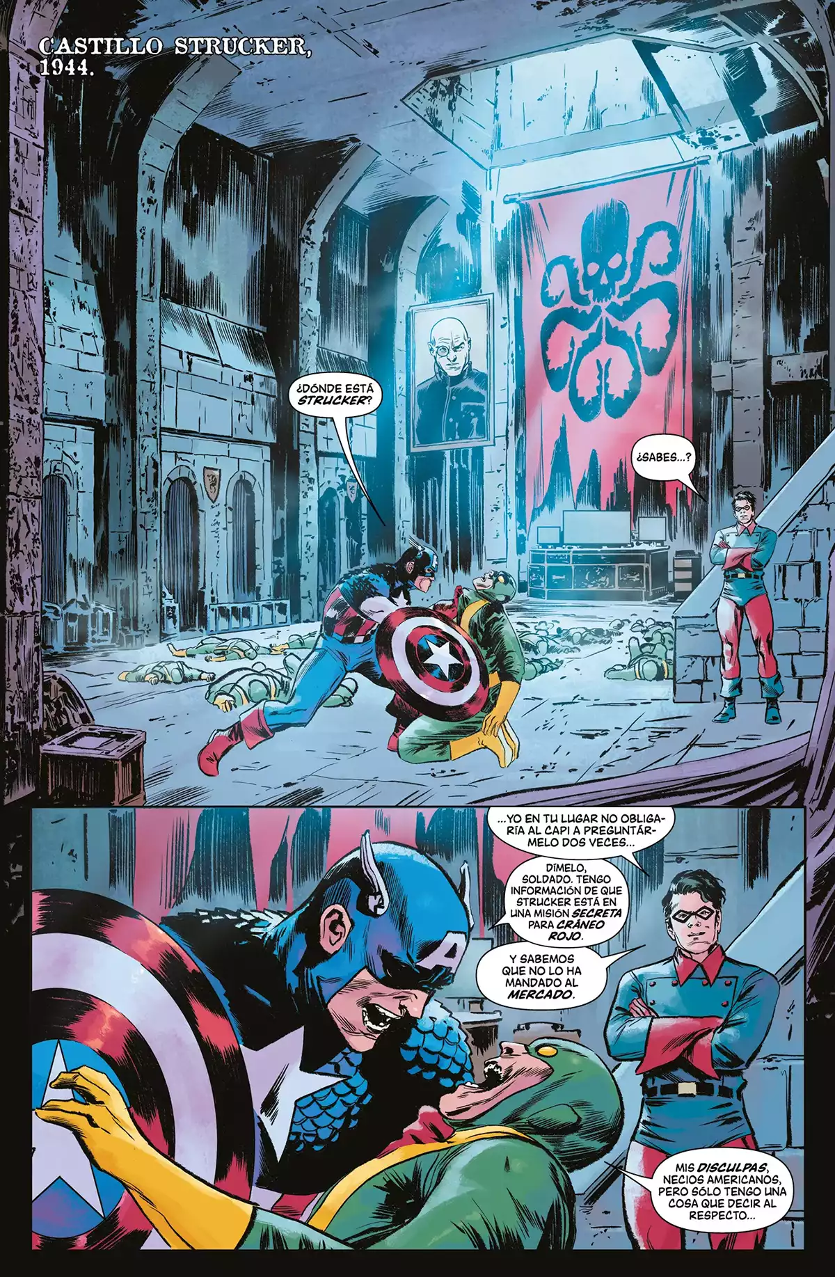 Página interior de Alien vs. Capitán América. Créditos: Panini/Marvel