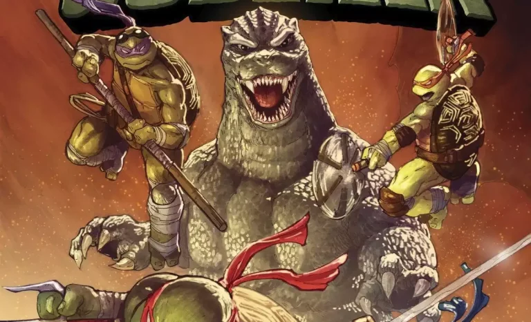 Portada de Teenage Mutant Ninja Turtles x Godzilla. Créditos: IDW