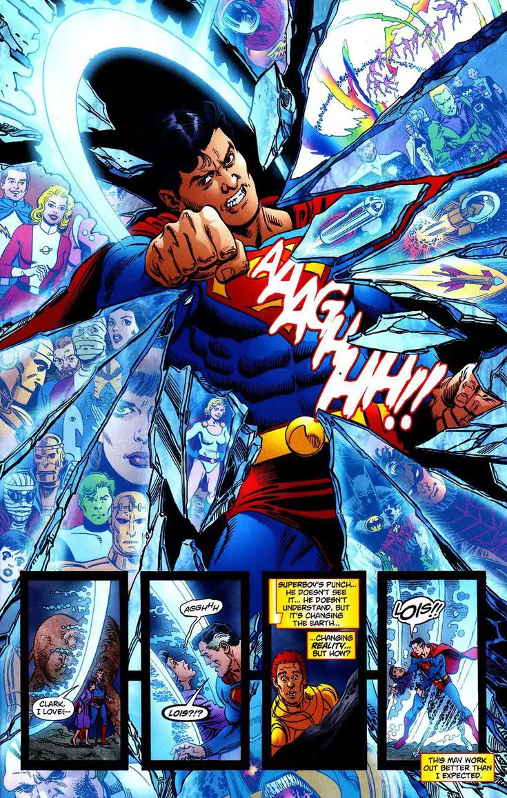 Superboy Prime en Crisis Infinita. Créditos: Panini/DC