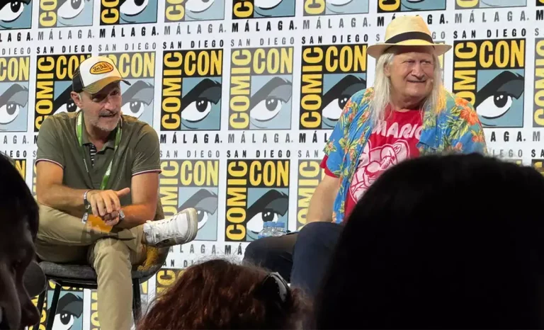 Claudio Serrano y Charles Martinet en la SDCC Málaga de 2026. Créditos: Marc Martí/docpastor.com