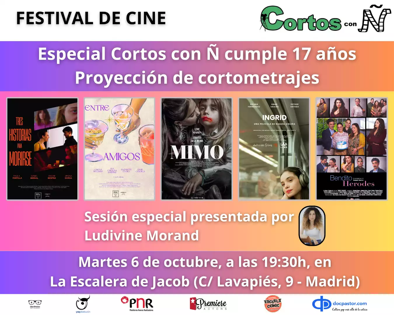 Cartel de la programación especial de Cortos con Ñ. Créditos: Asociación Cultural Cortos con Ñ
