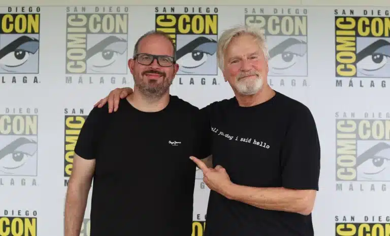 Marc Martí junto a Richard Dean Anderson en la San Diego Comic-Con Málaga 2026. Créditos: Marc Martí/SDCC Málaga