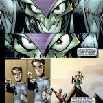 Página del cómic El regreso del Duende Verde, de Jenkins y Ramos, editado por Marvel Comics
