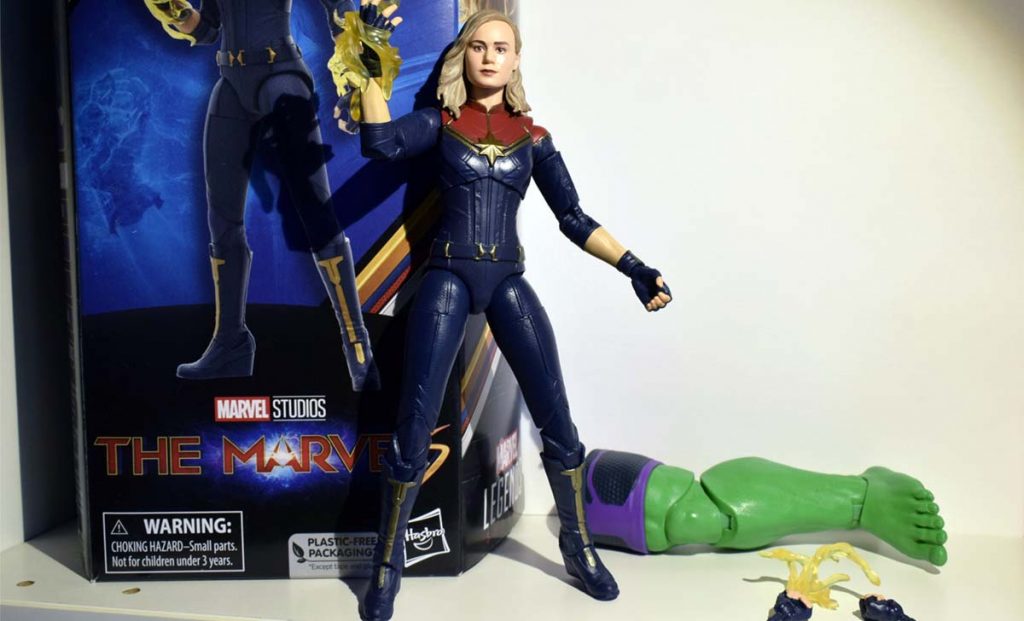 Figura de Marvel Legends de la Capitana Marvel de Marvel Studios, interpretada por Brie Larson