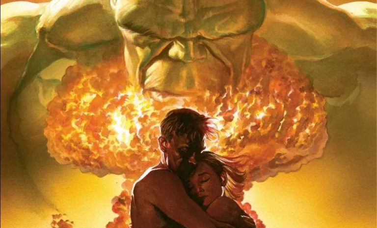 Bruce Banner, Betty Ross y Hulk vistos por Alex Ross en El inmortal Hulk