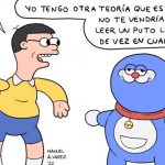 Nobita y Doraemon en Libro ilegal de Fandogamia