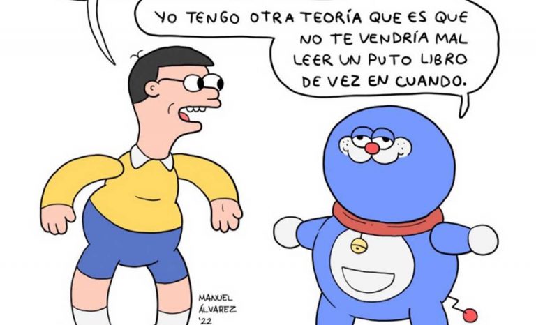 Nobita y Doraemon en Libro ilegal de Fandogamia