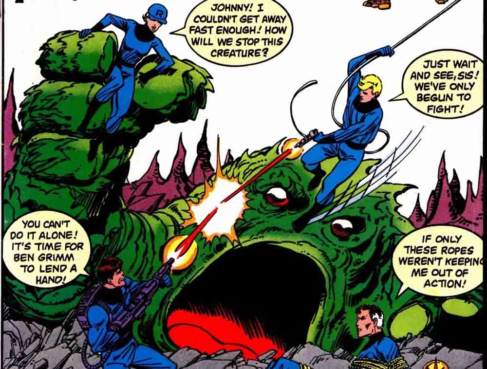 Los Cuatro Fantásticos sin poderes del What If? número 36 de John Byrne