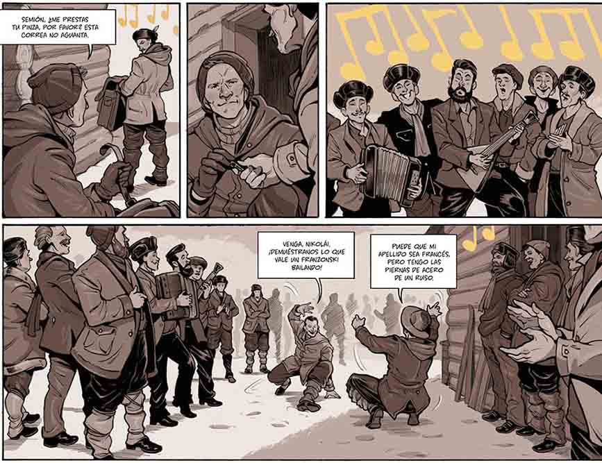 Viñetas del cómic El misterio del paso Diátlov de Norma Editorial