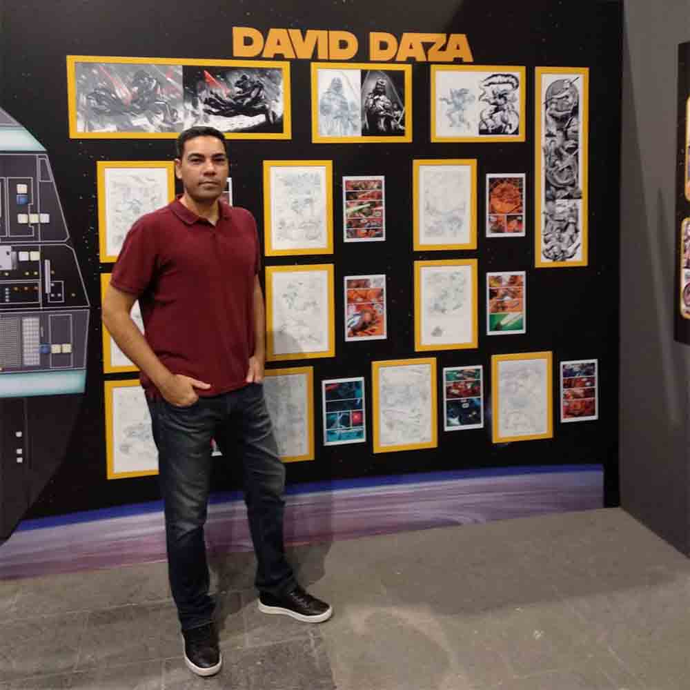 David Daza con su trabajo en Star Wars