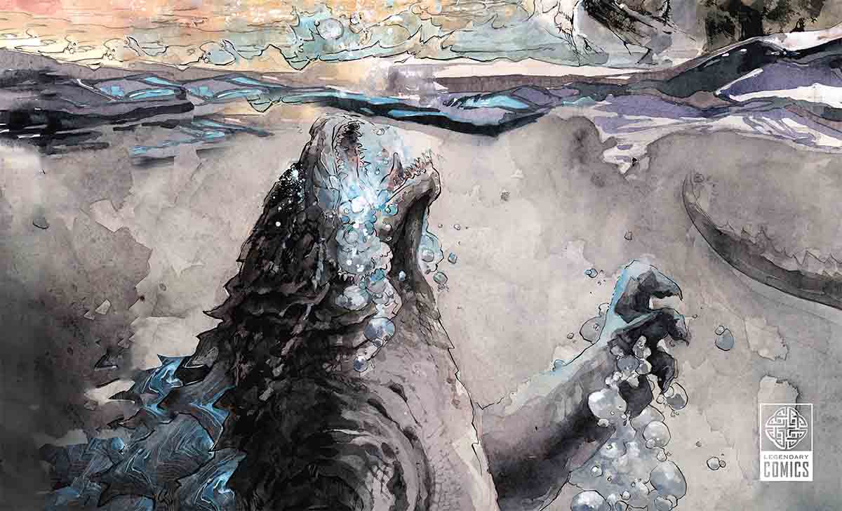 Godzilla en la portada del cómic de Legendary