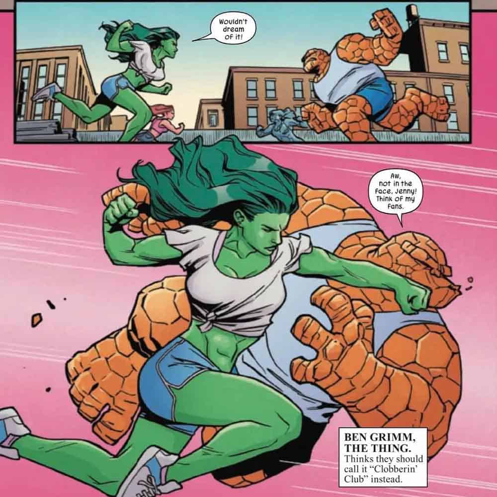 Hulka luchando contra la Cosa