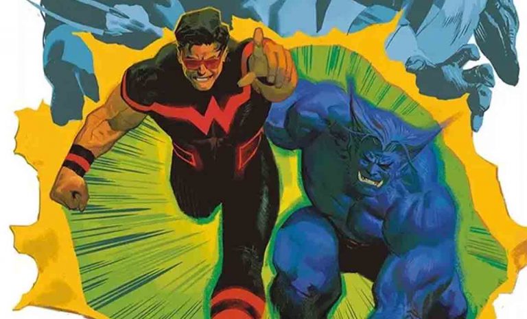 El Hombre Maravilla y la Bestia en la portada de X-Force 44