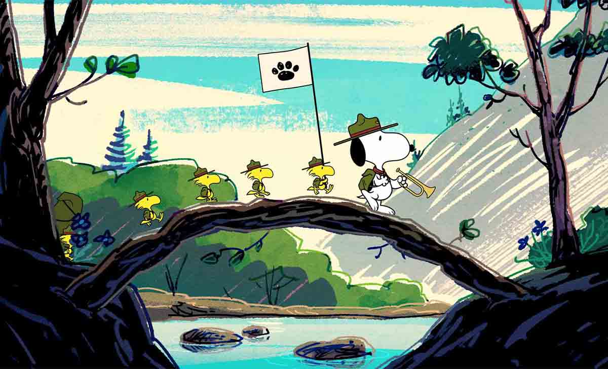 Snoopy y sus Beagle Scouts en Camp Snoopy