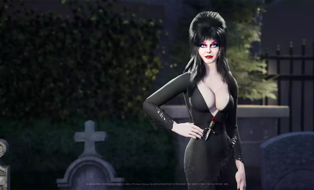 Elvira en Killer Klowns. Créditos: Illfonic