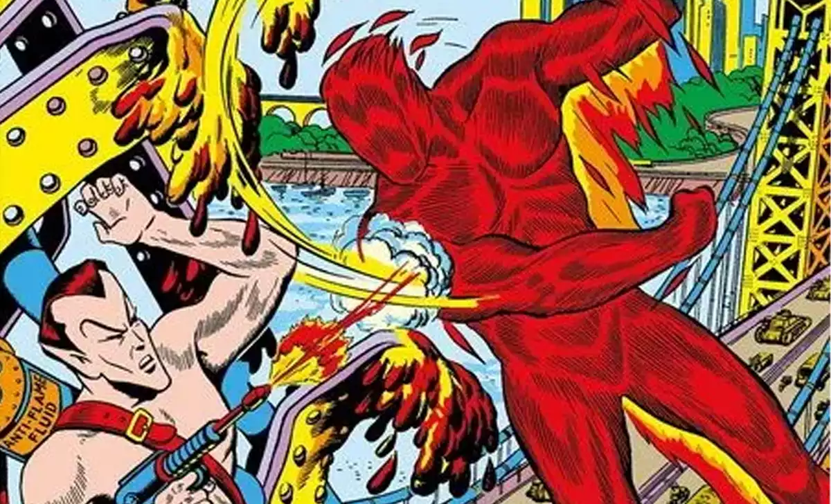 Namor contra la Antorcha Humana. Créditos: Marvel/Panini