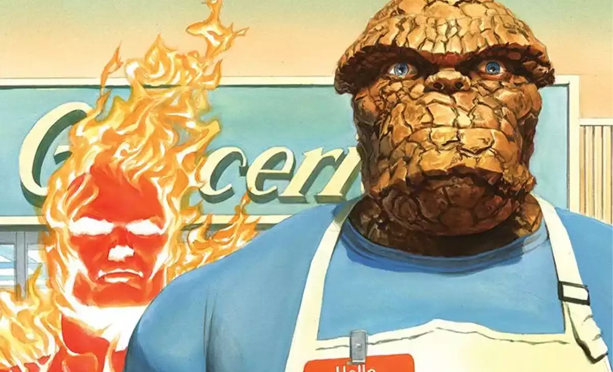 Portada de Alex Ross para el Los 4 Fantásticos 20. Créditos: Marvel/Panini